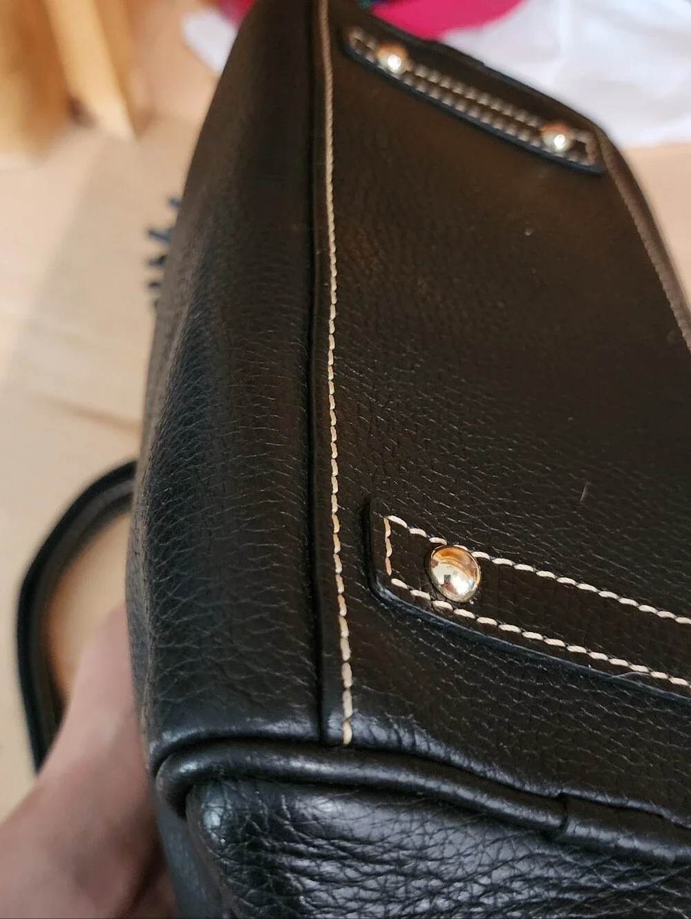 Dooney & Bourke Black Pebble Leather Shoulder Bag
